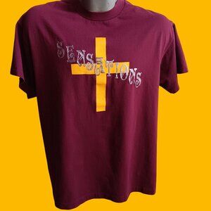 XL Vintage T-shirt Single Stitch 1980's Men's Tee Hef-T Christian Team Usa